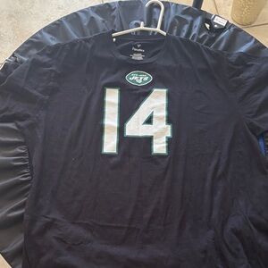 Fanatics Men's Black and Green Jets Jersey